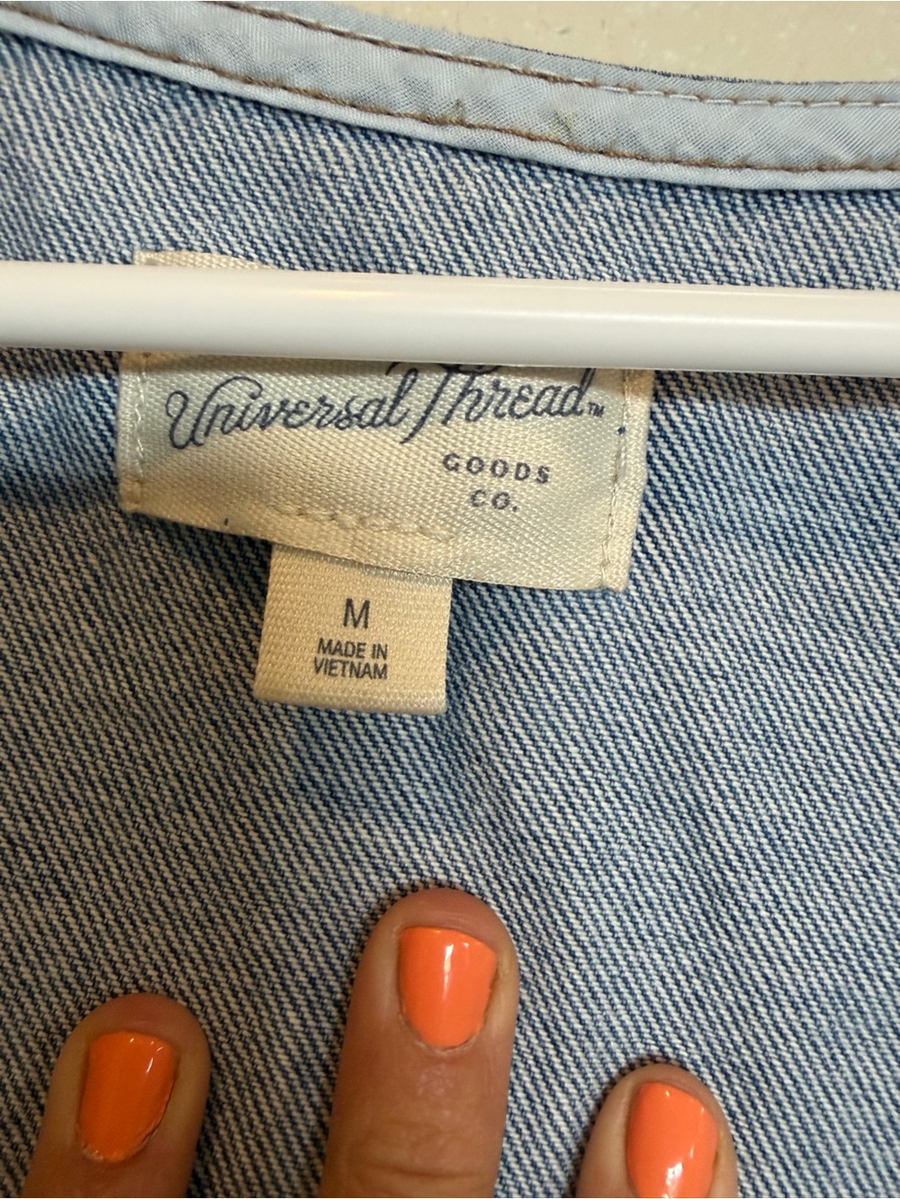 Denim Tank Top with Chest Pocket - Blue - Picture 2 of 4